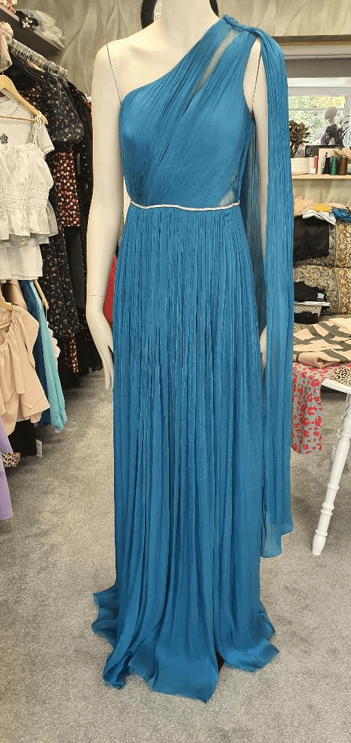 Rochie albastră elegantă pe un manechin